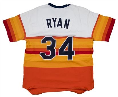 1984-85 Nolan Ryan Game Used Houston Astros Tequila Sunrise Home Jersey (Sports Investors)